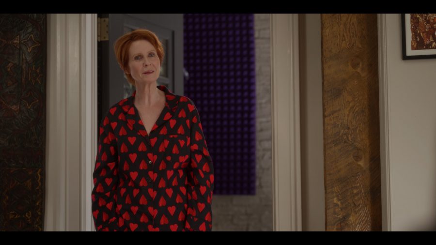 heart print pajama suit - Cynthia Nixon (Miranda Hobbes) - And Just Like That... TV Show