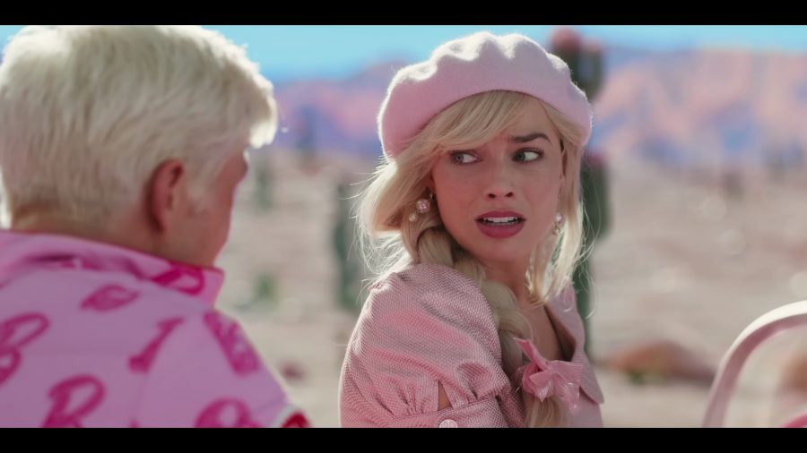 pink french beret flat cap - Margot Robbie) - Barbie (2023) Movie