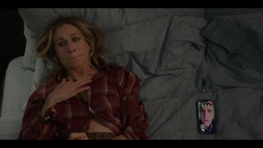 red plaid shirt - Sarah Jessica Parker (Carrie Bradshaw) - And Just Like That... TV Show
