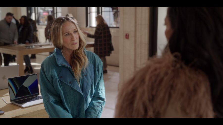 blue parka jacket - Sarah Jessica Parker (Carrie Bradshaw) - And Just Like That... TV Show