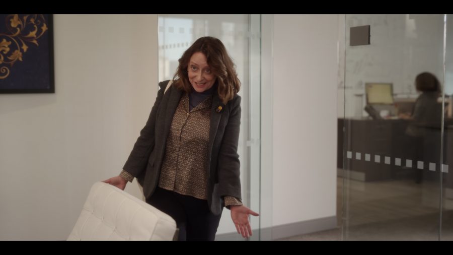 gray blazer and turtleneck top - Rachel Dratch (Kerry Moore) - And Just Like That... TV Show