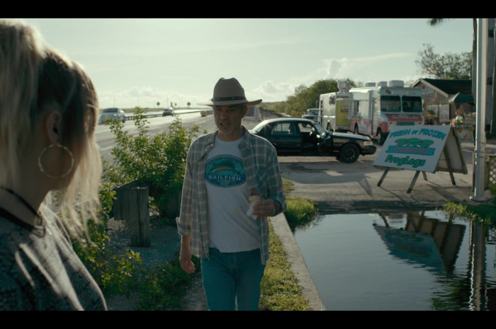 Sailfish Print T-Shirt Worn by Timothy Olyphant as Deputy U.S. Marshal Raylan Givens Outfit Justified: City Primeval TV Show