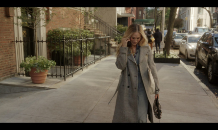 Check Trench Coat Worn by Sarah Jessica Parker as Carrie Bradshaw Outfit And Just Like That... TV Show