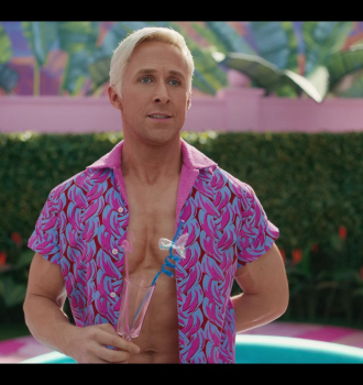 Graphic Print Shirt Worn by Ryan Gosling as Ken Outfit Barbie (2023) Movie