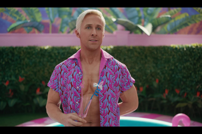 Graphic Print Shirt Worn by Ryan Gosling as Ken Outfit Barbie (2023) Movie