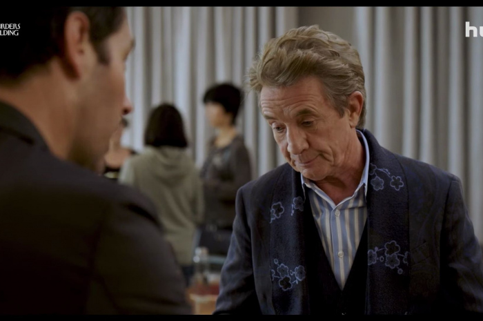 Floral Print Scarf Worn by Martin Short as Oliver Putnam Outfit Only Murders in the Building TV Show