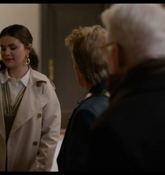 Double Breasted Trench Coat Worn by Selena Gomez as Mabel Mora Outfit Only Murders in the Building TV Show