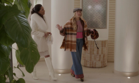 White High Heel Boots Worn by Sarita Choudhury as Seema Patel Outfit And Just Like That... TV Show