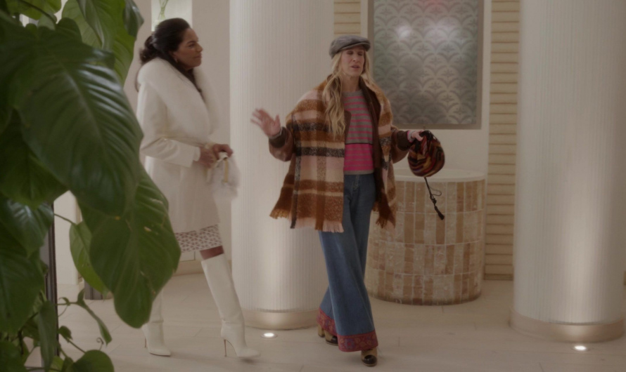 White High Heel Boots Worn by Sarita Choudhury as Seema Patel