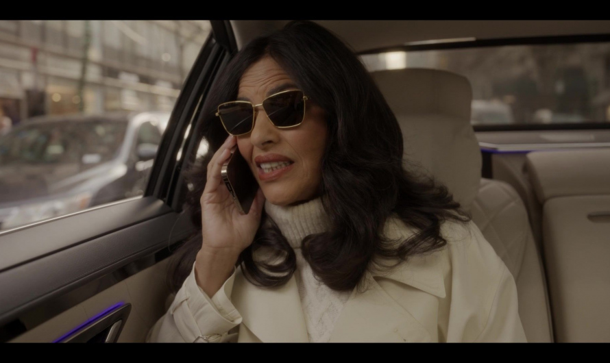 Classic Metal Square Sunglasses Worn by Sarita Choudhury as Seema Patel