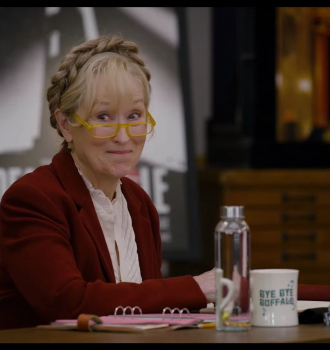 Yellow Frame Glasses of Meryl Streep as Loretta Durkin Outfit Only Murders in the Building TV Show