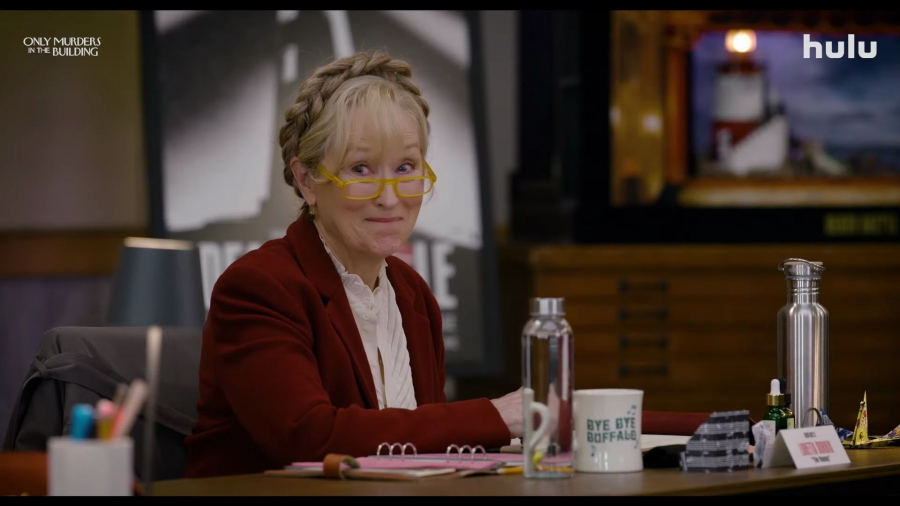 yellow frame glasses - Meryl Streep (Loretta Durkin) - Only Murders in the Building TV Show