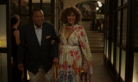Sequin Floral Cape Maxi Dress Worn by Nicole Ari Parker as Lisa Todd Wexley Outfit And Just Like That... TV Show