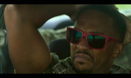 Red Frame Sunglasses Worn by Anthony Mackie as John Doe Outfit Twisted Metal TV Show