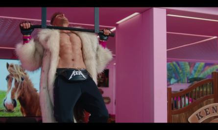 Black Leather Fanny Waist Pack Bag of Ryan Gosling as Ken Outfit Barbie (2023) Movie