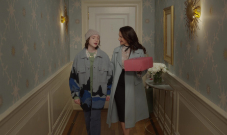 Blue Trench Coat Worn by Kristin Davis as Charlotte York Goldenblatt Outfit And Just Like That... TV Show