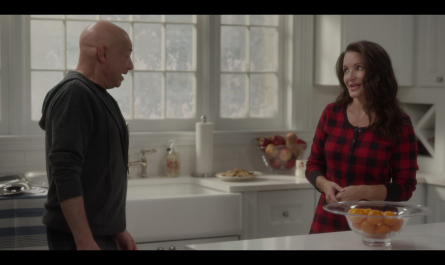 Red Check Plaid Pajama Suit Worn by Kristin Davis as Charlotte York Goldenblatt Outfit And Just Like That... TV Show