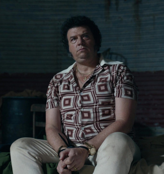 Brown Geometric Print Shirt of Danny McBride as Jesse Outfit The Righteous Gemstones TV Show