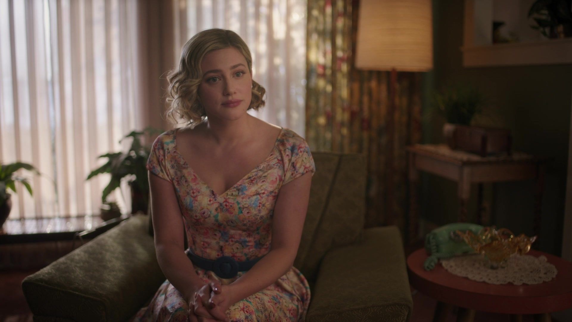 Worn on Riverdale TV Show - Floral Dress Worn by Lili Reinhart as Betty Cooper