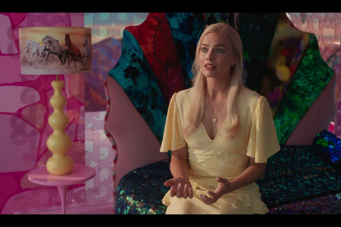 Yellow Dress of Margot Robbie Outfit Barbie (2023) Movie