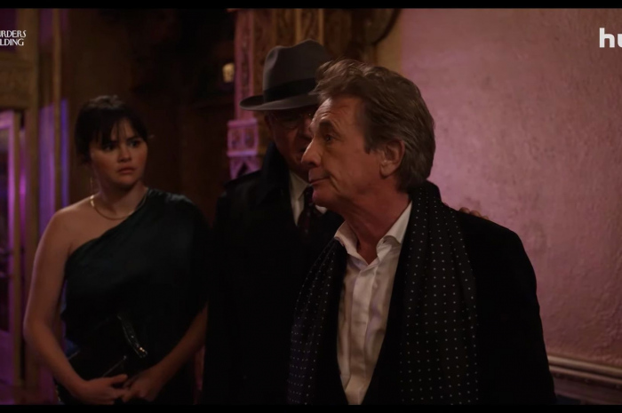 Black Polka Dot Scarf of Martin Short as Oliver Putnam Outfit Only Murders in the Building TV Show