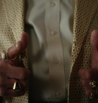 Gold Rings Worn by Walton Goggins as Baby Billy Freeman Outfit The Righteous Gemstones TV Show