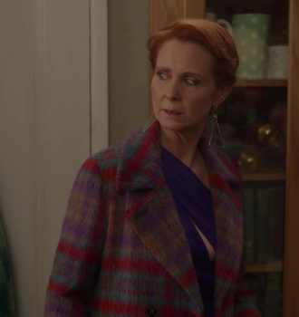 Pyramid Earrings of Cynthia Nixon as Miranda Hobbes Outfit And Just Like That... TV Show