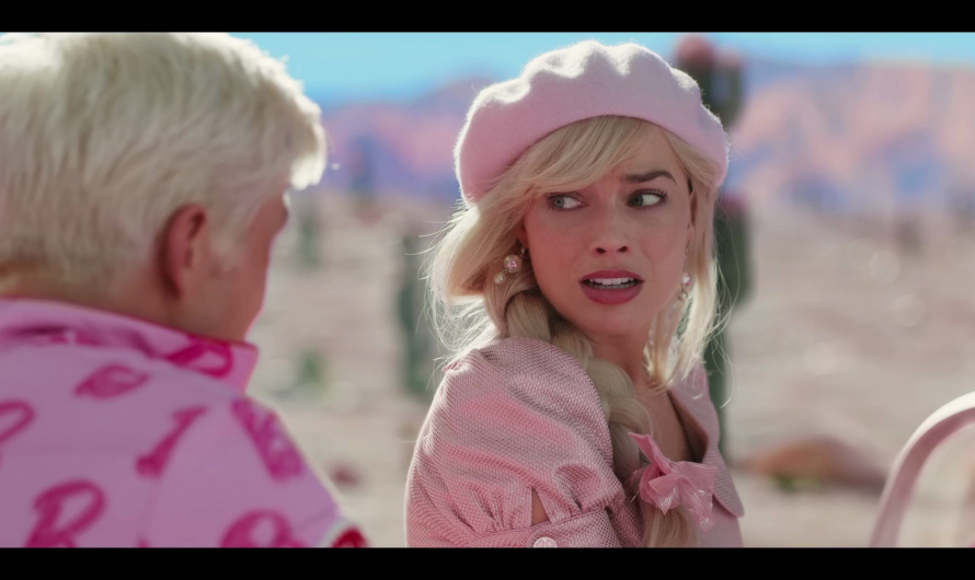 Pink French Beret Flat Cap of Margot Robbie