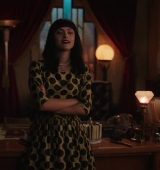 Polka Dot Dress Worn by Camila Mendes as Veronica Lodge Outfit Riverdale TV Show