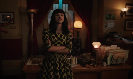 Polka Dot Dress Worn by Camila Mendes as Veronica Lodge Outfit Riverdale TV Show