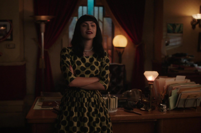 Polka Dot Dress Worn by Camila Mendes as Veronica Lodge Outfit Riverdale TV Show