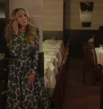 Floral Print Dress Worn by Sarah Jessica Parker as Carrie Bradshaw Outfit And Just Like That... TV Show