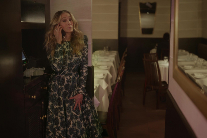 Floral Print Dress Worn by Sarah Jessica Parker as Carrie Bradshaw Outfit And Just Like That... TV Show