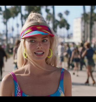 Neon Hoop Earrings of Margot Robbie Outfit Barbie (2023) Movie