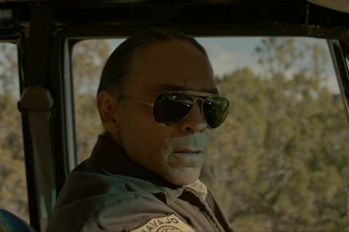 Aviator Bold Metal Frame Sunglasses Worn by Zahn McClarnon as Joe Leaphorn Outfit Dark Winds TV Show