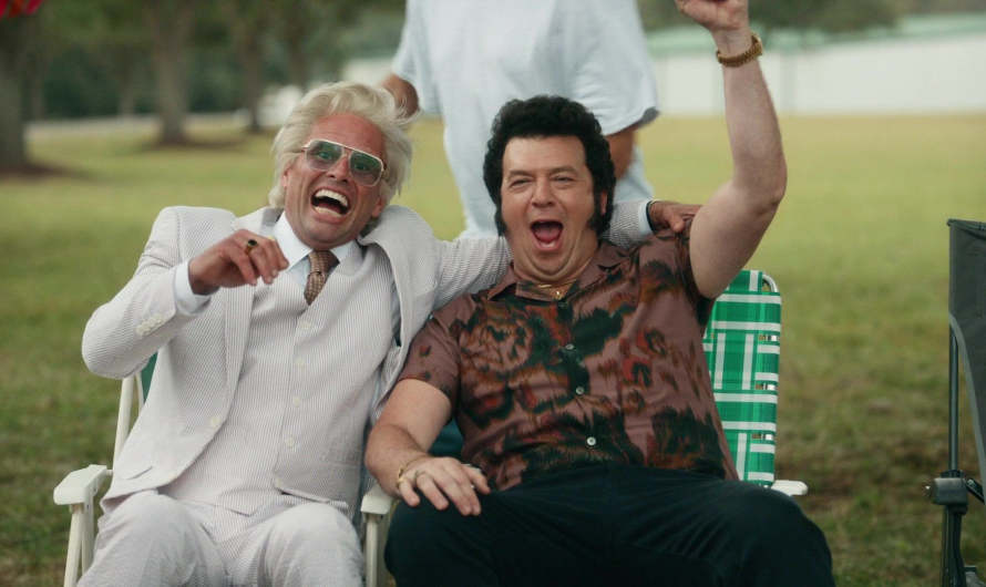 Purple Gents Tailored Camp Shirt Worn by Danny McBride as Jesse