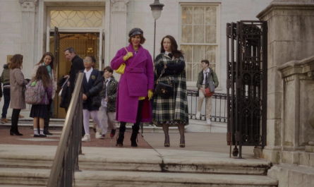 Pink Asymmetrical Coat Worn by Nicole Ari Parker as Lisa Todd Wexley Outfit And Just Like That... TV Show