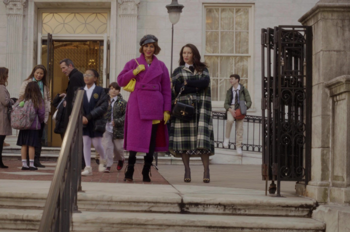 Pink Asymmetrical Coat Worn by Nicole Ari Parker as Lisa Todd Wexley Outfit And Just Like That... TV Show