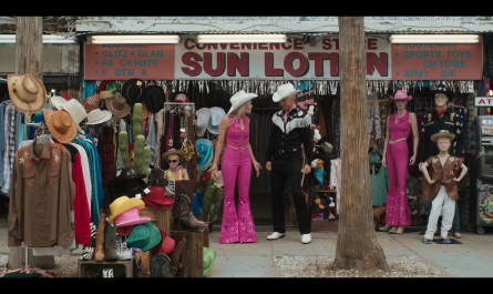 Western Pink Top and Flared Pants Suit Worn by Margot Robbie Outfit Barbie (2023) Movie