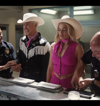 Black Western Fringe Shirt Worn by Ryan Gosling as Ken Outfit Barbie (2023) Movie