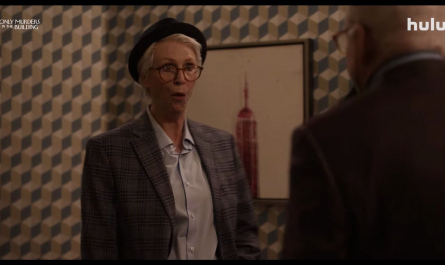 Plaid Blazer Worn by Jane Lynch as Sazz Pataki Outfit Only Murders in the Building TV Show