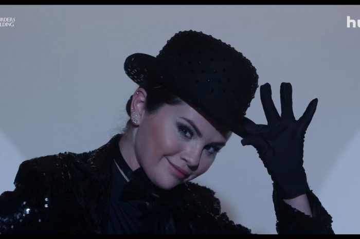 Black Embellished Hat of Selena Gomez as Mabel Mora Outfit Only Murders in the Building TV Show