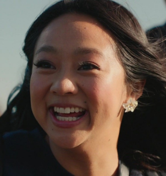Flower Earrings of Stephanie Hsu Outfit Joy Ride (2023) Movie