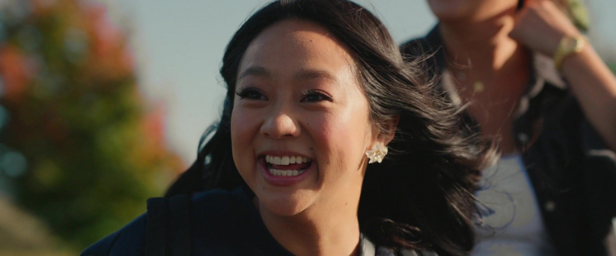 flower earrings - Stephanie Hsu) - Joy Ride (2023) Movie