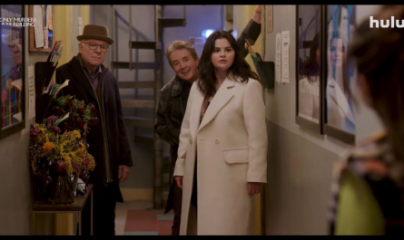 Double-Breasted Bouclé-Tweed Coat of Selena Gomez as Mabel Outfit Only Murders in the Building TV Show