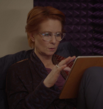 Clear Frame Glasses of Cynthia Nixon as Miranda Hobbes Outfit And Just Like That... TV Show