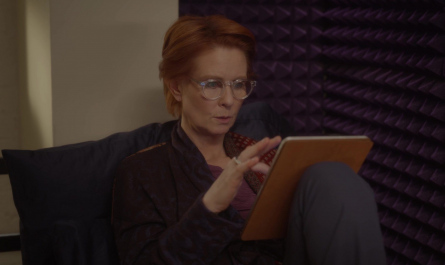 Clear Frame Glasses of Cynthia Nixon as Miranda Hobbes Outfit And Just Like That... TV Show