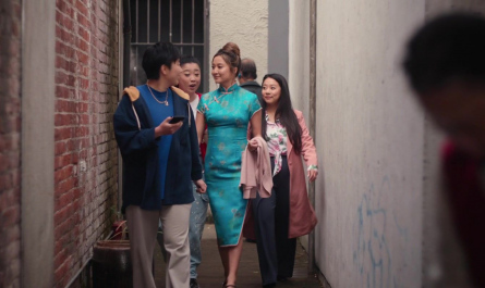 Chinese Traditional Collar Dress Worn by Ashley Park Outfit Joy Ride (2023) Movie