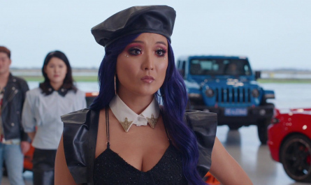 Leather Beret Worn by Ashley Park as Audrey Outfit Joy Ride (2023) Movie