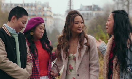 Wool Coat of Ashley Park Outfit Joy Ride (2023) Movie